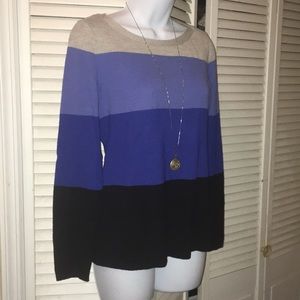 Banana republic sweater blue/grey stripe size S